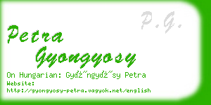 petra gyongyosy business card